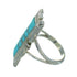 Silver Southwest Turquoise Inlay Ring Size 5-3/4 AX92055